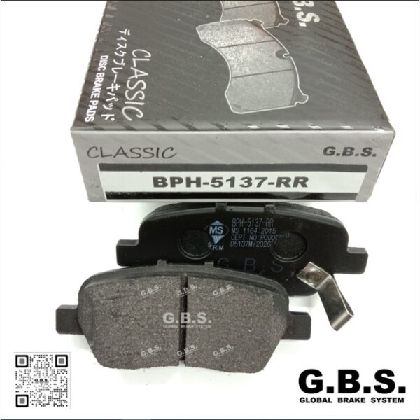 HONDA ODYSSEY RB1 / RB2 / STREAM RN6 / RN7 / RN8 / RN9 / CRV 2.4 RE3 / RE4 GBS Rear Classic Brake Pad Belakang
