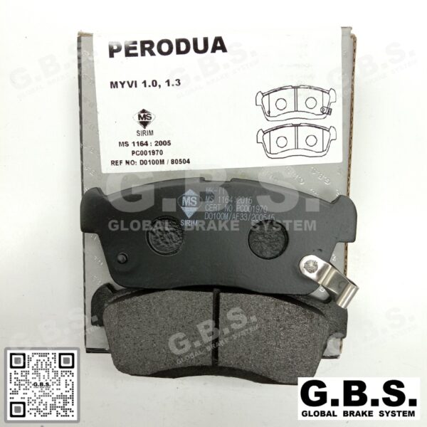 Second image of GBS Perodua Front / Rear DISC BRAKE PAD FOR MYVI 2005