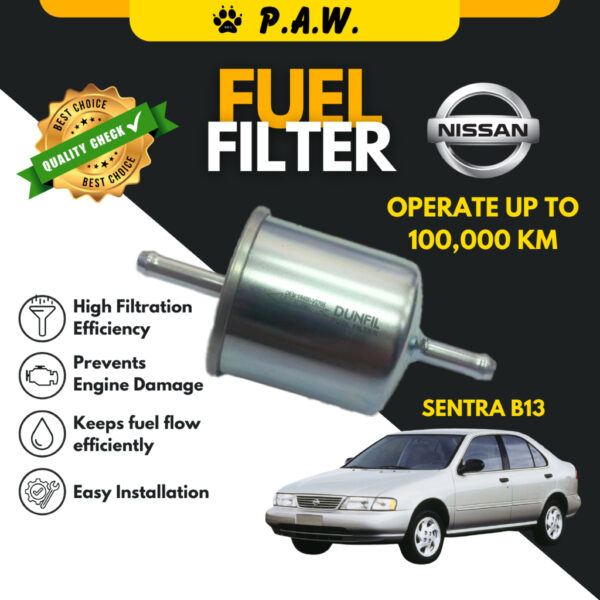 FUEL FILTER (STEEL - 8.5MM STRAIGHT) FOR NISSAN SENTRA B13