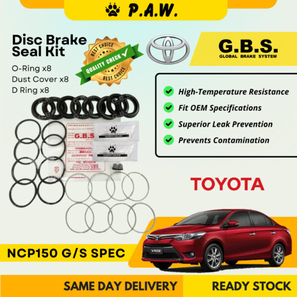 Disc Brake Seal Kit For TOYOTA NCP150 G / S SPEC (Front) (Half Set)