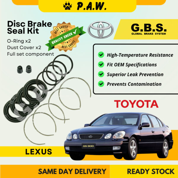 GBS Disc Brake Seal Kit For TOYOTA LEXUS GS300 GS400 GS430 IS200 IS300 SC430  (Front) (Half Set)