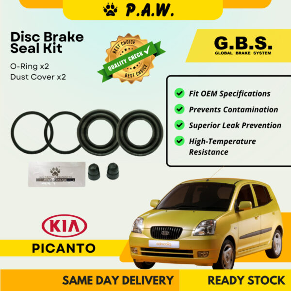 GBS Disc Brake Seal Kit For KIA PICANTO (Rear) (Half Set)
