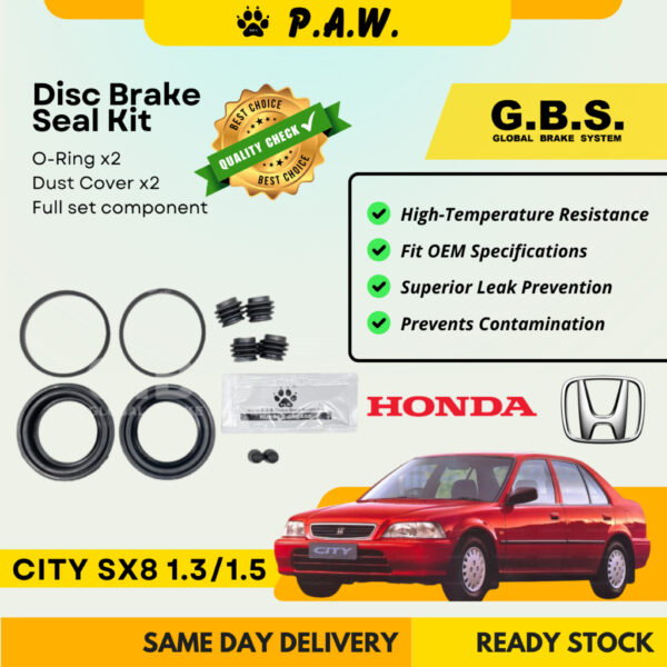 GBS Disc Brake Seal Kit For HONDA CITY SX8 1.3 1.5 (Front) (Full Set)