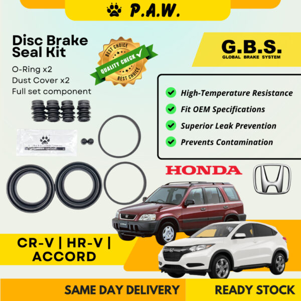 GBS Disc Brake Seal Kit For HONDA CR-V ,ACCORD,HR-V (Front) (Full Set)