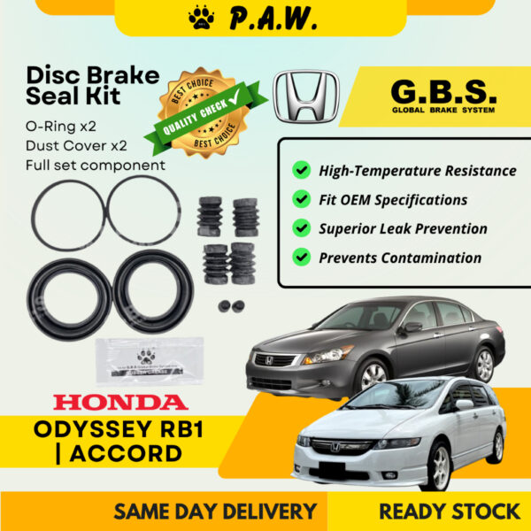 GBS Disc Brake Seal Kit For Honda Accord SM4 / SDA / SNA / TAO, Odyssey RB1 (Front) (Full Set)