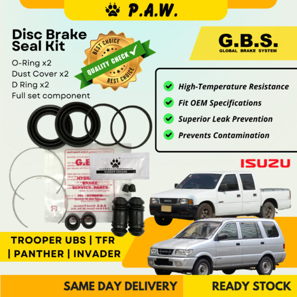 GBS Disc Brake Seal Kit For ISUZU TROOPER UBS,PANTHER,TFR,INVADER (Front) (Full Set)