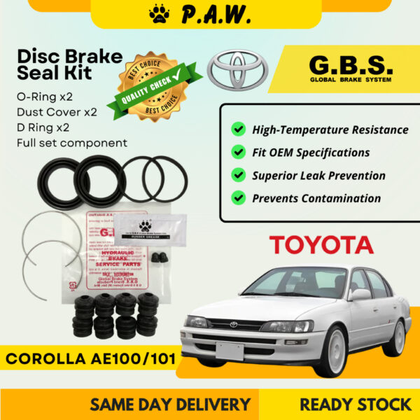 GBS Disc Brake Seal Kit For TOYOTA COROLLA AE101 AE100 (1991~1995) (Front) (Full Set)