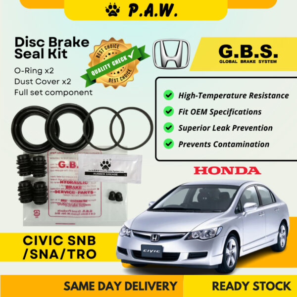 GBS Disc Brake Seal Kit For HONDA CIVIC SNB,CIVIC SNA,CIVIC TRO (Front) (Full Set)
