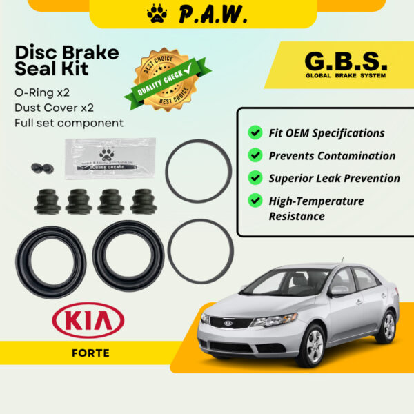GBS Disc Brake Seal Kit For KIA FORTE (Front) (Full Set)