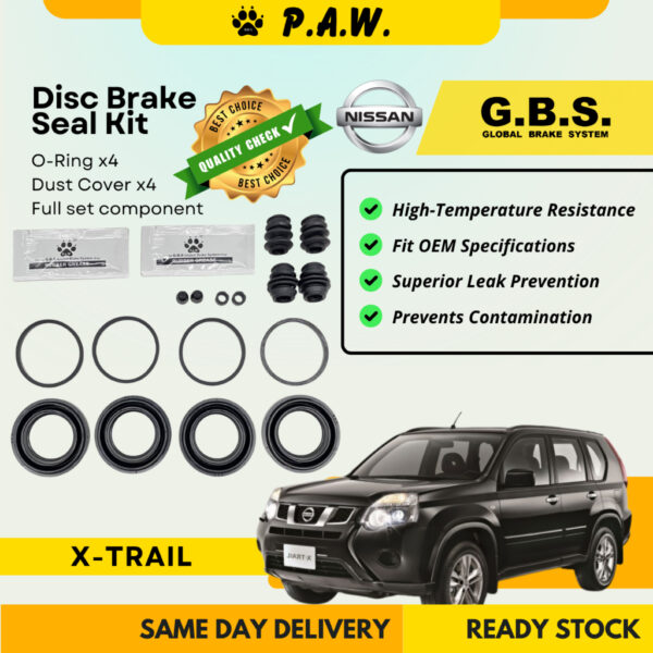GBS Disc Brake Seal Kit For NISSAN X-TRAIL (Front) (Full Set)