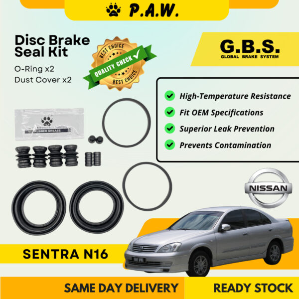 GBS Disc Brake Seal Kit For NISSAN SENTRA N16 (Front) (Full Set)