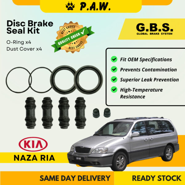 GBS Disc Brake Seal Kit For KIA NAZA RIA (Front) (Full Set)