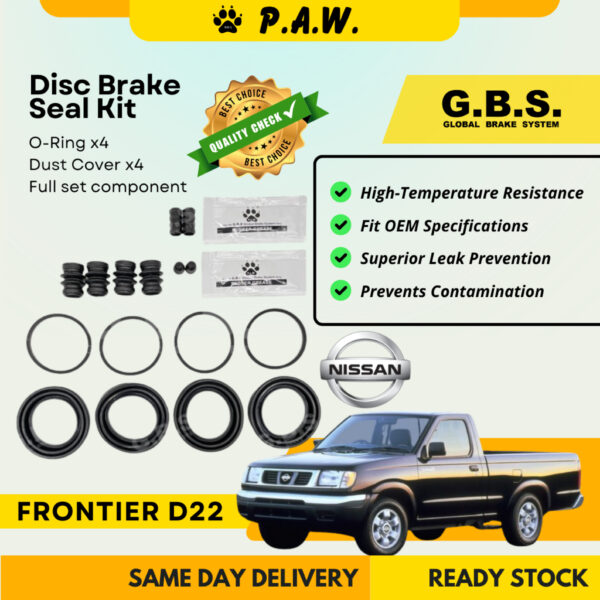 GBS Disc Brake Seal Kit For NISSAN FRONTIER D22 (Front) (Full Set)