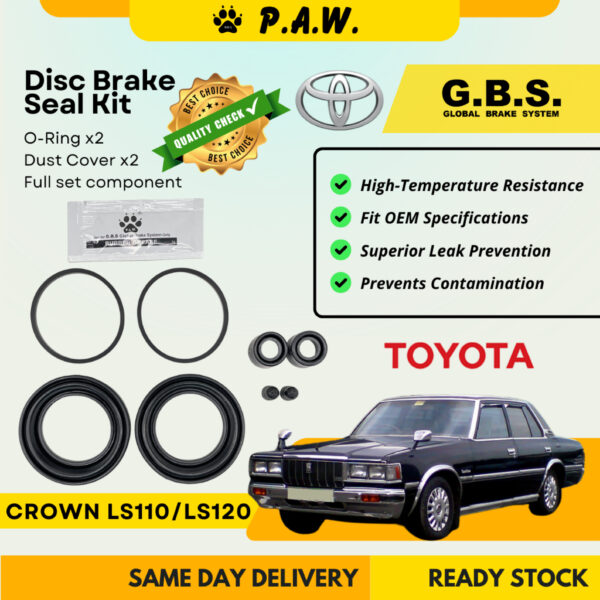 GBS Disc Brake Seal Kit For TOYOTA CROWN LS110,CROWN LS120 (Front) (Full Set)