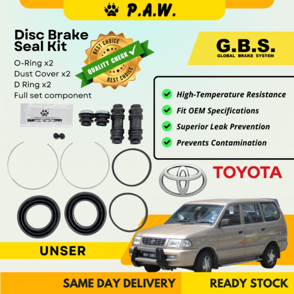 GBS Disc Brake Seal Kit For TOYOTA UNSER (Front) (Full Set)