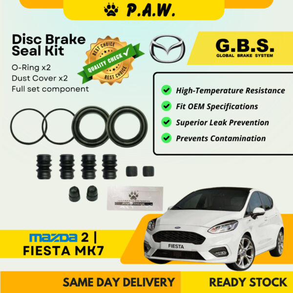 GBS Disc Brake Seal Kit For MAZDA MAZDA 2, FIESTA MK7 (Front) (Full Set)