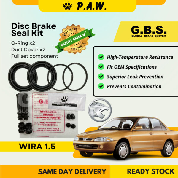 GBS Disc Brake Seal Kit For PROTON WIRA 1.5 (Front) (Full Set)