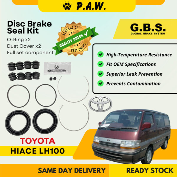 GBS Disc Brake Seal Kit For TOYOTA HIACE LH113,DYNA,TOYOACE LY201 (Front) (Full Set)