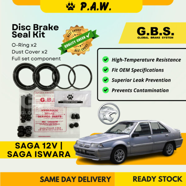 GBS Disc Brake Seal Kit For PROTON SAGA 12V (Front) (Full Set)