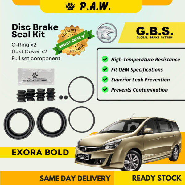 GBS Disc Brake Seal Kit For PROTON EXORA BOLD (Front) (Full Set)