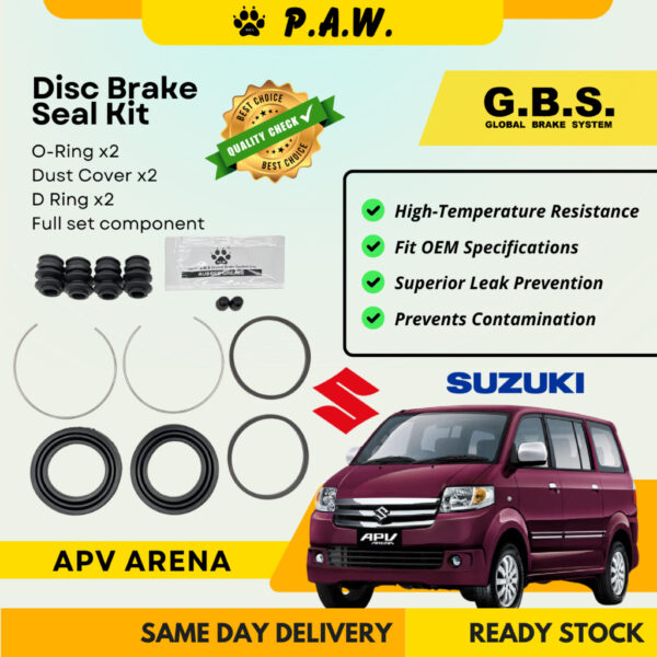 GBS Disc Brake Seal Kit For SUZUKI APV (Front) (Full Set)