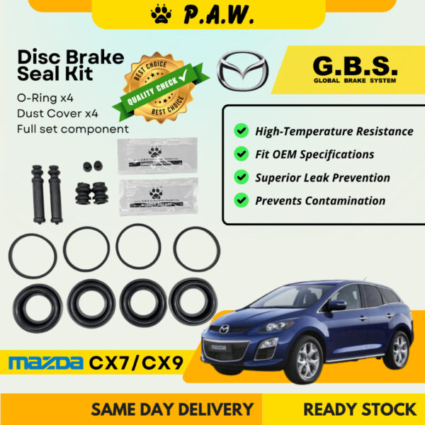 GBS Disc Brake Seal Kit For MAZDA MAZDA CX7 CX9 (Front) (Full Set)