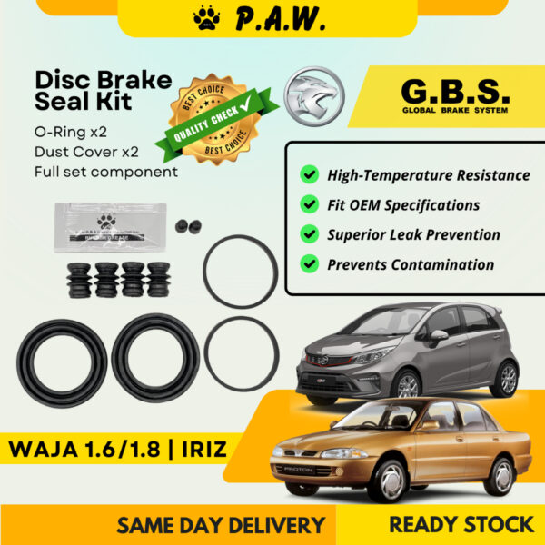 GBS Disc Brake Seal Kit For PROTON WAJA 1.6 1.8 IRIZ (Front) (Full Set)