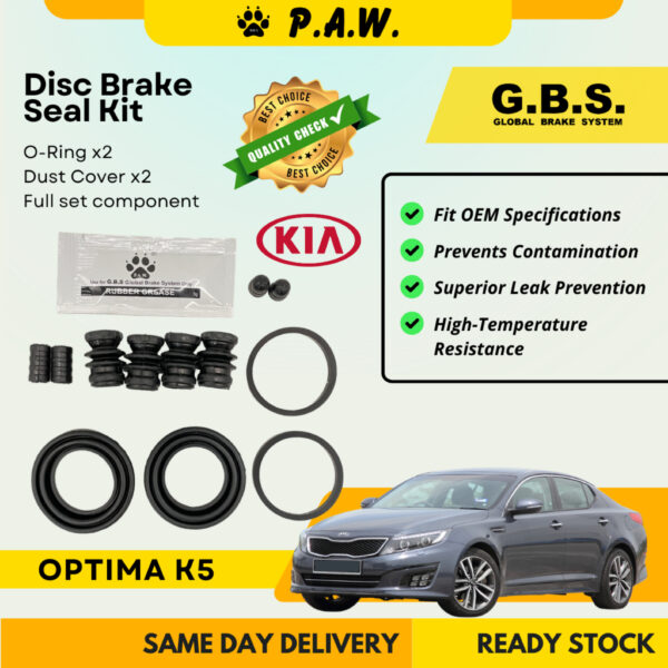 GBS Disc Brake Seal Kit For KIA OPTIMA K5 (Rear) (Full Set)