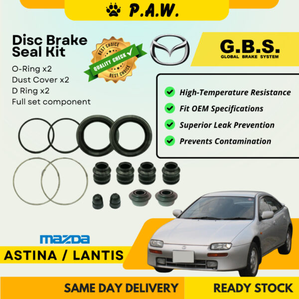 GBS Disc Brake Seal Kit For  Mazda Astina / Lantis / 323F Z5 1.5 1996-1998 (Front) (Full Set)