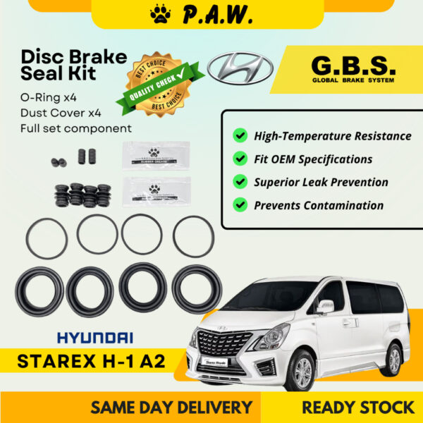 GBS Disc Brake Seal Kit For HYUNDAI STAREX H-1 A2 (Front) (Full Set)
