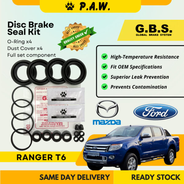GBS Disc Brake Seal Kit For MAZDA RANGER T6 (Front) (Full Set)