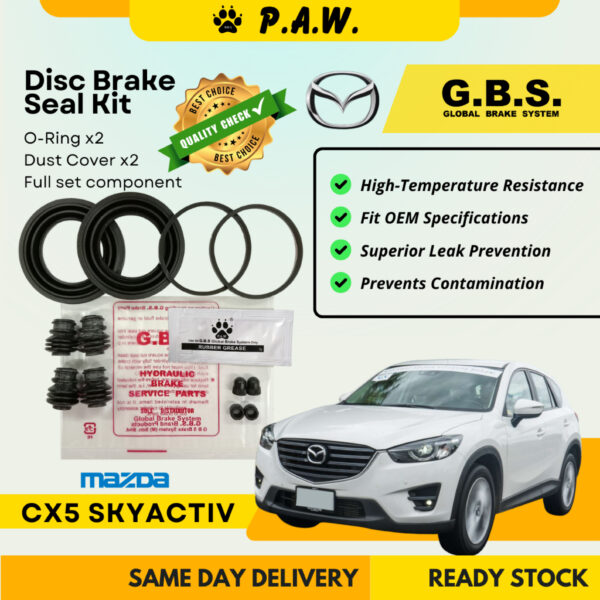 GBS Disc Brake Seal Kit For Mazda CX5 KT01 Skyactiv 2.0/2.2/2.5 2011-2016 (Front) (Full Set)