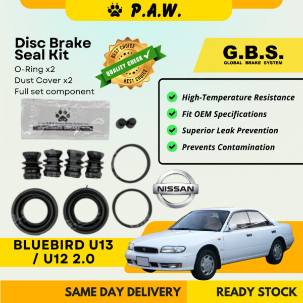 GBS Disc Brake Seal Kit For NISSAN U12 2.0, U13 (Rear) (Full Set)