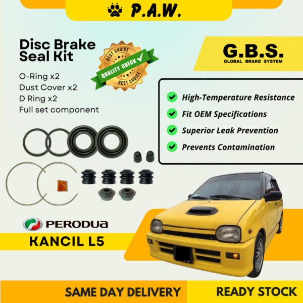 GBS Disc Brake Seal Kit For PERODUA KANCIL L5 (Rear) (Full Set)