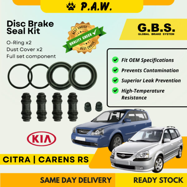 GBS Disc Brake Seal Kit For KIA CITRA (Rear) (Full Set)