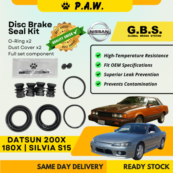 GBS Disc Brake Seal Kit For NISSAN DATSUN 200X 180X,SILVIA S15 (Rear) (Full Set)