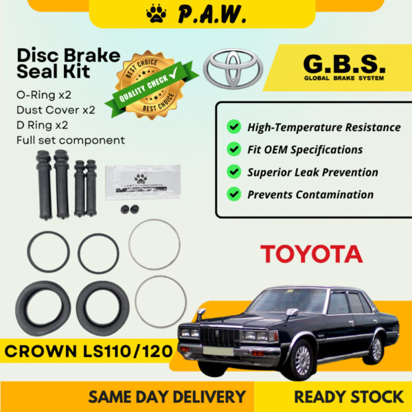 GBS Disc Brake Seal Kit For TOYOTA CROWN LS110,CROWN LS120 (Rear) (Full Set)