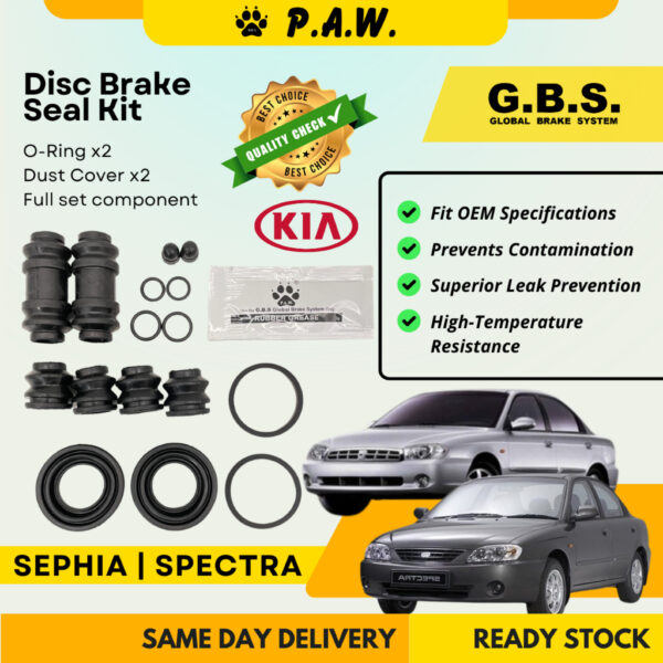 GBS Disc Brake Seal Kit For KIA SEPHIA,SPECTRA,CAREN1 (Rear) (Full Set)