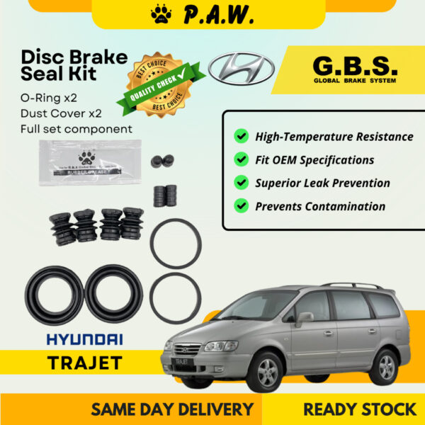 GBS Disc Brake Seal Kit For HYUNDAI TRAJET (Rear) (Full Set)
