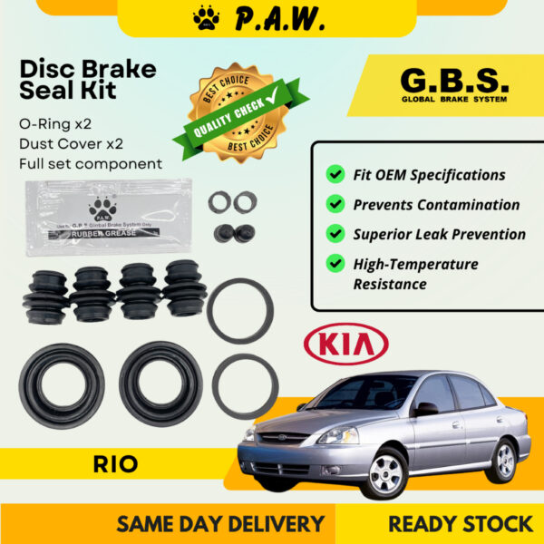 GBS Disc Brake Seal Kit For KIA RIO (Rear) (Full Set)