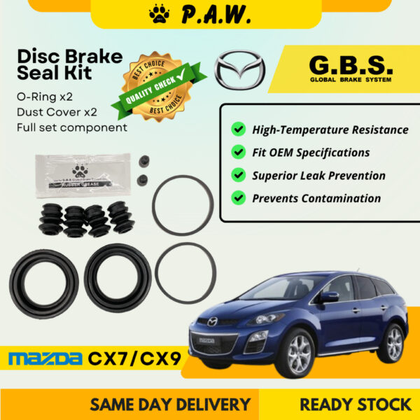 GBS Disc Brake Seal Kit For MAZDA MAZDA CX7 CX9 (Rear) (Full Set)