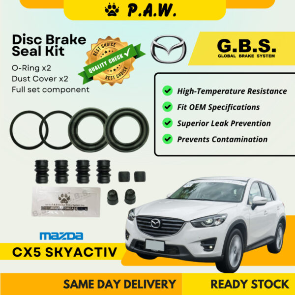 GBS Disc Brake Seal Kit For  Mazda CX5 KT01 Skyactiv 2.0/2.2/2.5 2011-2016 (Rear) (Full Set)