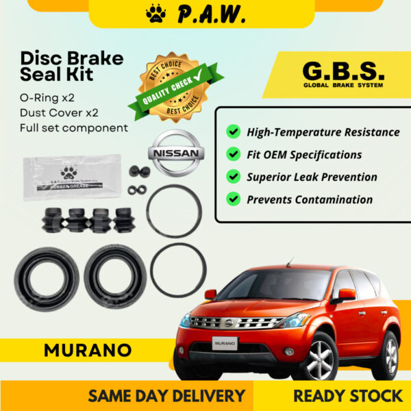 GBS Disc Brake Seal Kit For NISSAN MURANO (Rear) (Full Set)
