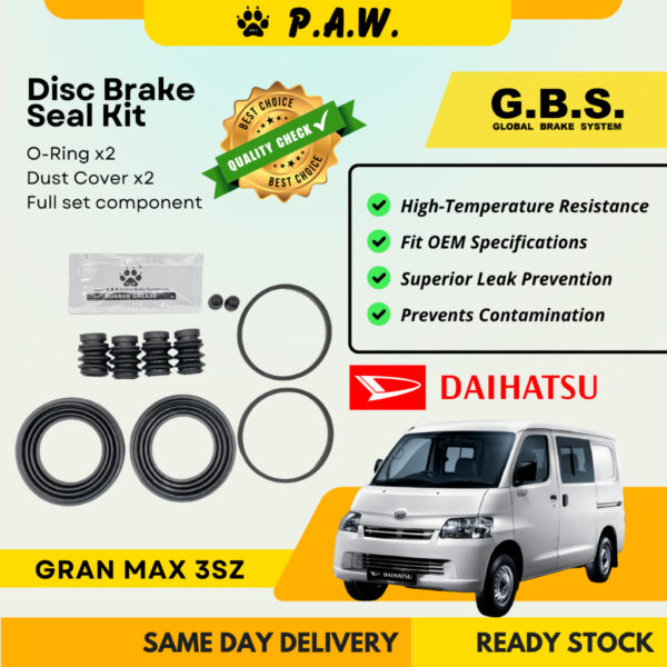 GBS Disc Brake Seal Kit For Daihatsu Gran Max 3SZ 1.5 2007 (Front) (Full Set)