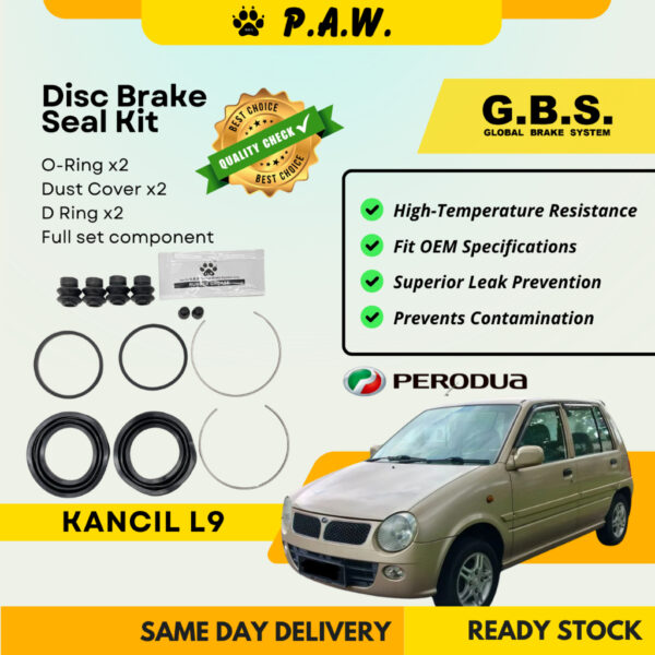 GBS Disc Brake Seal Kit For PERODUA KANCIL L9 (Front) (Full Set)