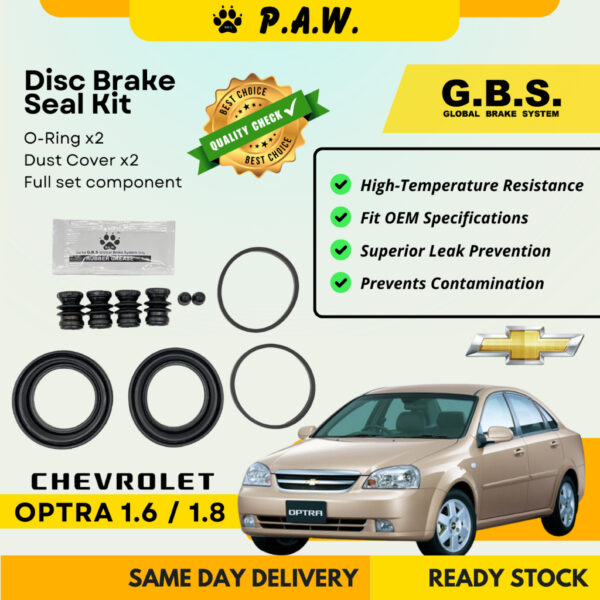 GBS Disc Brake Seal Kit For CHEVROLET OPTRA 1.6 1.8 (Front) (Full Set)