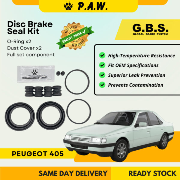 GBS Disc Brake Seal Kit For PEUGEOT PEUGEOT 405 (Front) (Full Set)