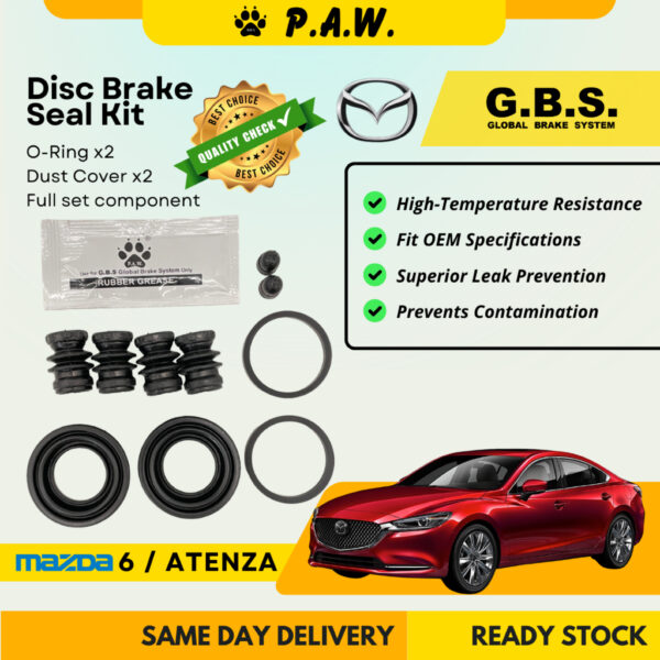 GBS Disc Brake Seal Kit For MAZDA MAZDA 6 2.0,ATENZA (Rear) (Full Set)