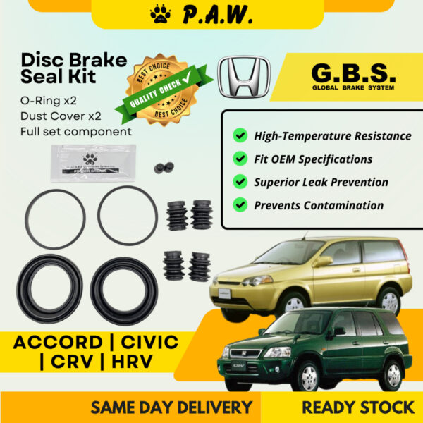 GBS Disc Brake Seal Kit For HONDA ACCORD SDA (Front) (Full Set)