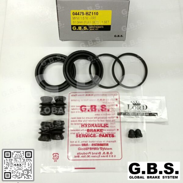 GBS Disc Brake Seal Kit For PERODUA MYVI 1.5 LAGI BEST,AXIA,BEZZA (Front) (Full Set)
